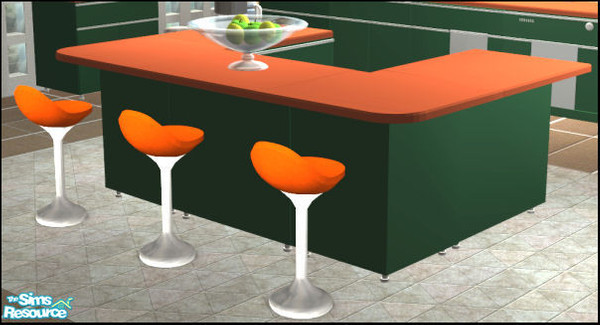 Sims 2 — Clara Mango Recolor - Island Mesh by Elize-37sims — A mango version of the Clara Kitchen Island