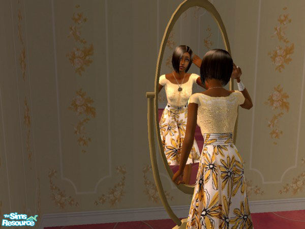 Sims 2 — Keri\'s Gold Daisy by Keri — Beautiful Daisy skirt