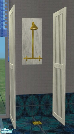 Sims 2 — Louisiana Bathroom - Shower by Riverwillows — Lovely recolor of Caravan Sims Louisiana Bathroom, in rich azure