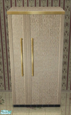 Sims 2 — Louisiana Kitchen - Fridge by Riverwillows — Lovely recolor of Caravan Sims Louisiana Kitchen, with tea roses