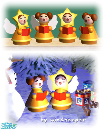Sims 2 — Xmas Starlet - Orange by Windkeeper — Recolor of Xmas Starlet - main mesh. Will work for all meshes from this