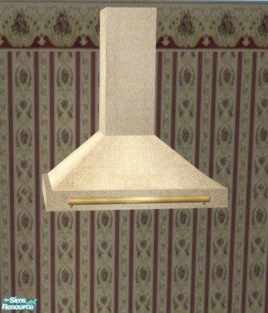 Sims 2 — Louisiana Kitchen - Stovehood by Riverwillows — Lovely recolor of Caravan Sims Louisiana Kitchen, with tea roses