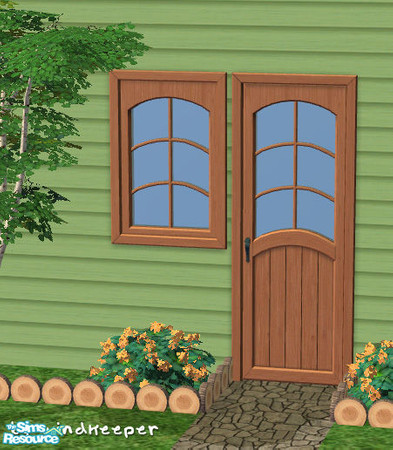 Sims 2 — Cottage Country window diag by Windkeeper — Diagonal version of Cottage Country window. Requires that file to