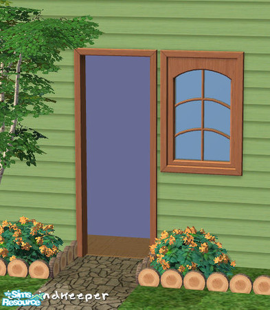 Sims 2 — Cottage Country door arch diag by Windkeeper — Diagonal version of Cottage Country door arch. Requires that file