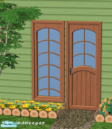 Sims 2 — Cottage Country tall window diag by Windkeeper — Diagonal version of Cottage Country tall window. Requires that