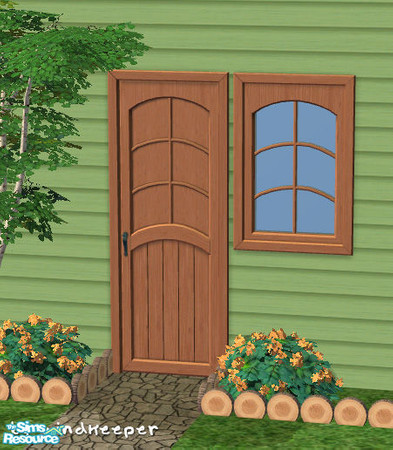 Sims 2 — Cottage Country solid door by Windkeeper — Linked to Cottage Country door for colors and requires that file to