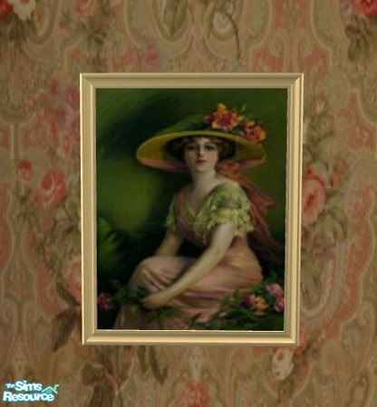 Sims 2 — Louisiana Living Room - Painting by Riverwillows — Lovely recolor of Caravan Sims Louisiana Living Room,