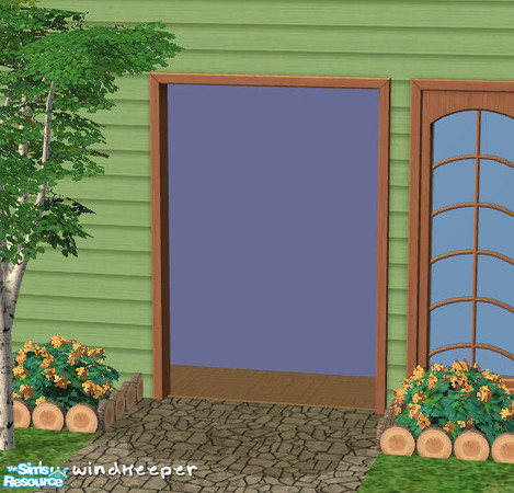 Sims 2 — Cottage Country 2tile door arch by Windkeeper — Linked to Cottage Country door for colors and requires that file
