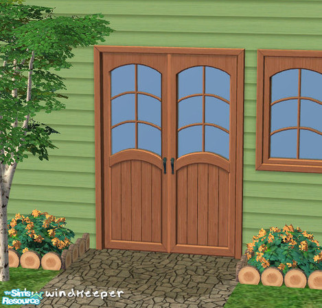 Sims 2 — Cottage Country 2tile door by Windkeeper — Linked to Cottage Country door for colors and requires that file to