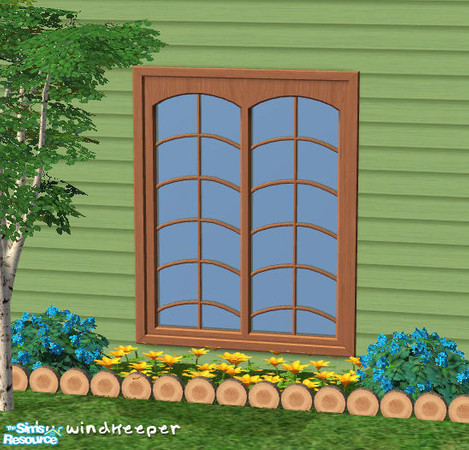 Sims 2 — Cottage Country 2tile tall window by Windkeeper — Linked to Cottage Country door for colors and requires that