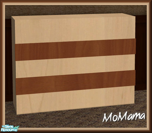 Sims 2 — NK Broadbent BR Inverse Recolor - Dresser by MoMama — Dresser in Pearwood with Swiss Pearwood accents.