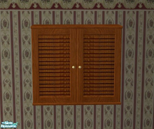 Sims 2 — Louisiana Kitchen - Upper Cabnet 1 by Riverwillows — Lovely recolor of Caravan Sims Louisiana Kitchen, with tea