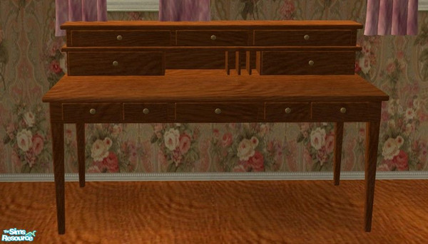 Sims 2 — Louisiana Living Room - Desk by Riverwillows — Lovely recolor of Caravan Sims Louisiana Living Room, featuring