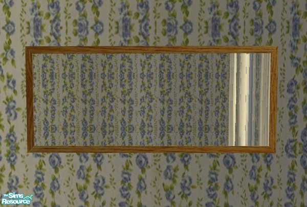 Sims 2 — Louisiana Bedroom  - Mirror by Riverwillows — Lovely recolor of Caravan Sims Louisiana Bedroom, in blue and
