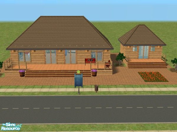 Sims 2 — cabin store by qvisn — Fashion,magazines\'pets and coffee.