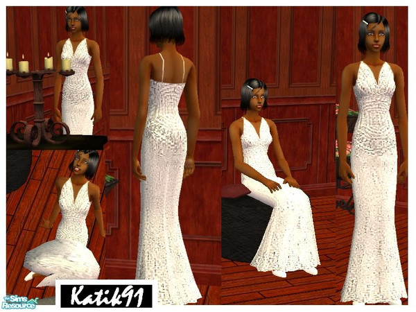 Sims 2 — Dress - White dress by katik91 — .:This is dress from my Third Collection:. This is white dress with simple