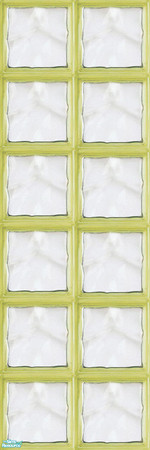 Sims 2 — Block Glass wall Set 1 - Individual Item by lollipop6969 — Yellow giallo wall