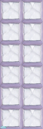 Sims 2 — Block Glass wall Set 1 - Individual Item by lollipop6969 — Lilac giallo wall