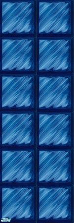 Sims 2 — Block Glass wall Set 1 - Individual Item by lollipop6969 — Blue glass block wall