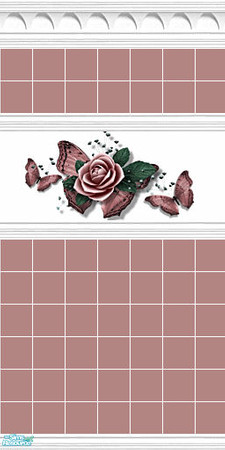 Sims 2 — Rose and butterfly 2 by devilishdawn — Has a matching floor 