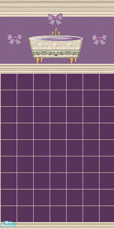 Sims 2 — Plum bathtub by devilishdawn — Has a matching floor 