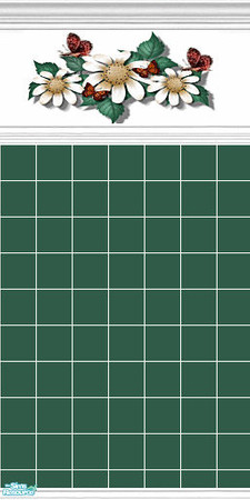 Sims 2 — Butterfly tile by devilishdawn — Has a matching floor 