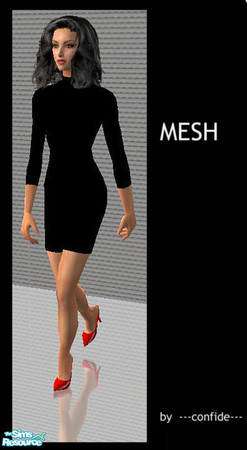 Sims 2 — Ballad - New Mesh by confide — Mesh file. Many thanks to Al for the beautiful shoe mesh.