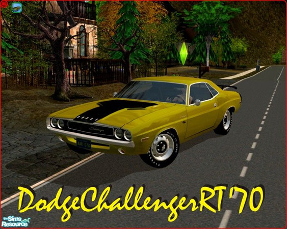 Sims 2 — 1970 Dodge Challenger RT by llamaboydavid — Here is a Dodge Challenger RT'70, classic muscle car. You MAY