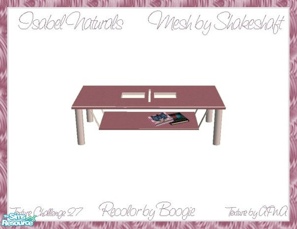 Sims 2 — Isabel Naturals CoffeeTable Recolor-TC27 by boogie woogie — Isabel Naturals Recolor. Mesh by Shakeshaft. Texture