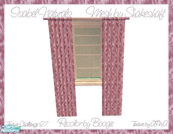 Sims 2 — Isabel Naturals Curtains Recolor-TC 27 by boogie woogie — Isabel Naturals Recolor. Mesh by Shakeshaft. Texture