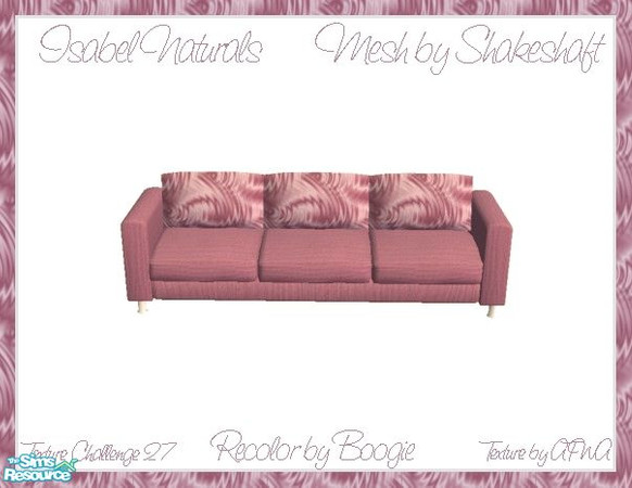 Sims 2 — Isabel Naturals Sofa Recolor-TC 27  by boogie woogie — Isabel Naturals Recolor. Mesh by Shakeshaft. Texture is
