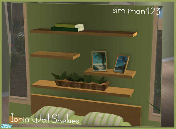Sims 2 — Ioria Bedroom - Wall Shelves by sim_man123 — Decorative wall shelves from my Ioria Bedroom