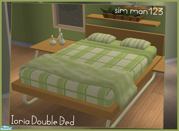 Sims 2 — Ioria Bedroom - Bed by sim_man123 — Modern bouble bed mesh from my Ioria Bedroom