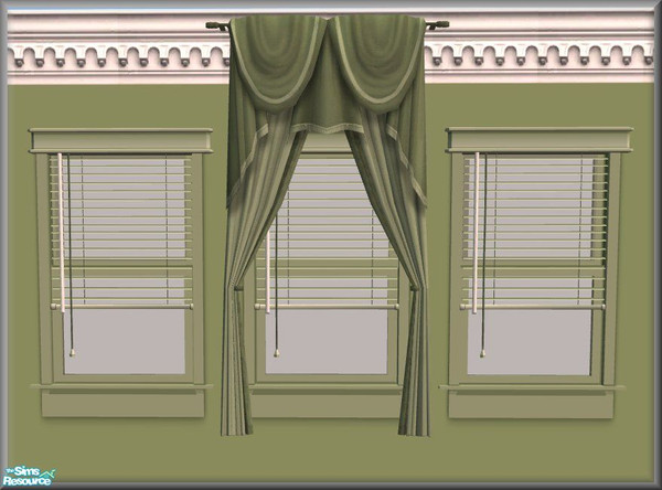 Sims 2 — NK PI Maxis Blinds - Olive by MoMama — Olive Maxis blinds look good with curtains or without. Good for ensuring