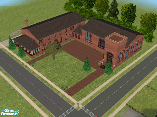 Sims 2 — The Parsonage by Atonal1 — This is a reasonable recreaton of my friends' house. They live in the Parsonage of a