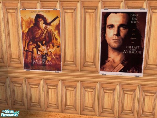 Sims 2 — Daniel Day Lewis Poster Set by drewsoltesz — 2 movie posters of the 1993 "Last of the Mohicans" (I