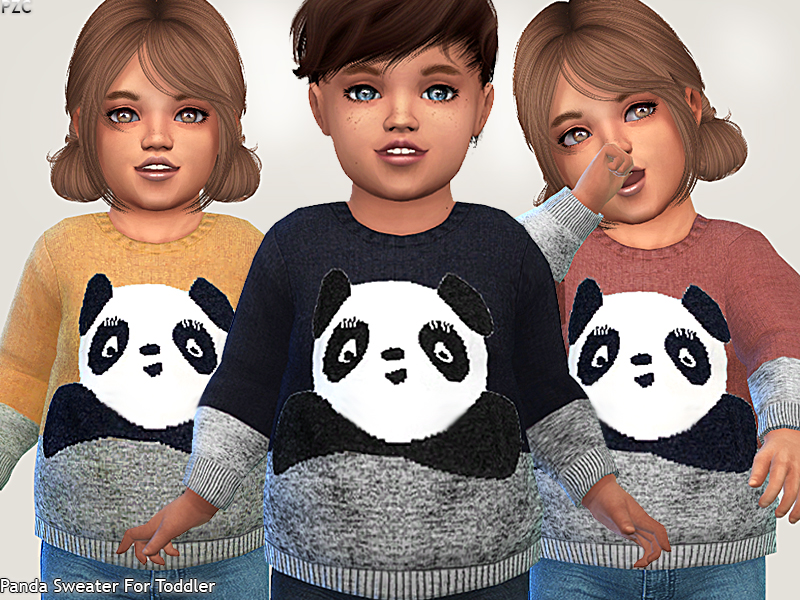 The Sims Resource Panda Sweater For Toddler