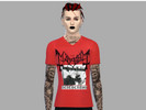 Sims 4 — Black Metal T-Shirts by girlsrool10 — Has shirts of Mayhem, Dimmu Borgir, Azaghal, Burzum, Bathory, and
