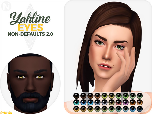 Sims 4 — Yahline Non-Default Eyes 2.0 by Nords — This is the default version of my Yahline Eyes 2.0. -------------- Info