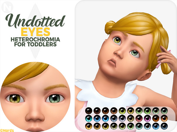 Sims 4 — Undotted Heterochromia for TU by Nords — This is a heterochromia option of my Undotted Eyes for toddler sims. I