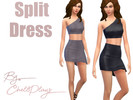 Sims 4 — Split Dress by ChellPlays — Simple, but cute dress with 5 swatches! Enjoy! -Please do not reupload as your own.