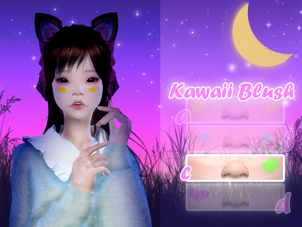 Sims 4 — Kawaii Blush (Blush 001c) by Luas_Sims — Hi everyone! I created a 4 blush, and this is the third of them: