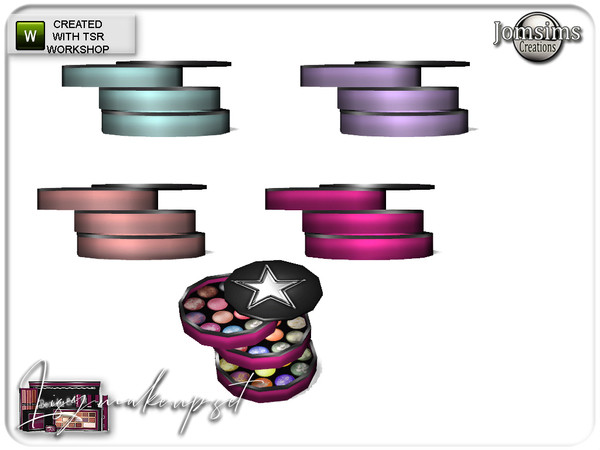 Sims 4 — lisy decor make up set round eyeshadows palette by jomsims — lisy decor make up set round eyeshadows palette