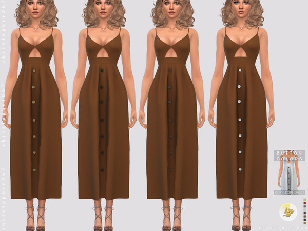 Sims 4 — Elysian Dress Button Colors / Christopher067 by christopher0672 — ***This is meant to be downloaded with the