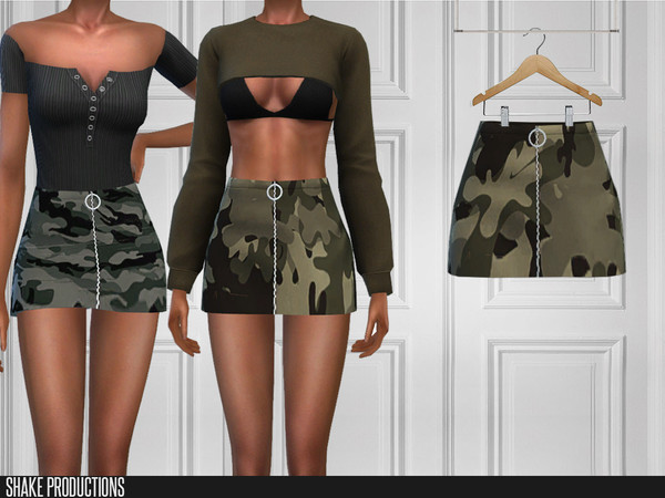 Sims 4 — ShakeProductions 223 - Skirt by ShakeProductions — New Mesh All LODs Bottoms/Skirts 9 Colors Handpainted 