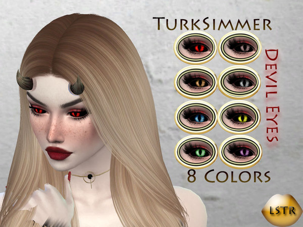 Sims 4 — LS: Devil Eyes by Daph's — 8 Colors Works with all of skins All Ages For; Female-Male