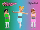 Sims 4 — PowerPuff Girls Dress by KittyluvzCow2 — A PowerPuff Girls Maxis Match dress for toddlers CC used: Buttercup's