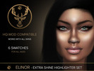 Sims 4 — Elinor Extra Shine Highlighter Set by Boho_Bears_Boutique — - Custom thumbnail - Cheeks category - All ages /