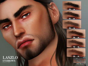 Sims 4 — Laszlo Eyebrows N141 by Pralinesims — Bushy eyebrows in 36 colors, for male and female sims.