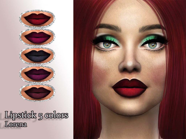 Sims 4 — Lipstick n1 strong by LorenaSimsItaly — This is my first lipstick, I decided to share with you all. It's really